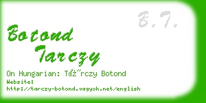 botond tarczy business card